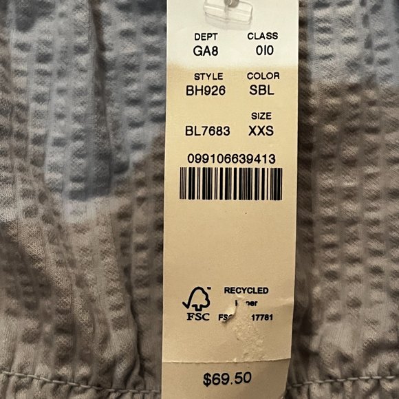 J Crew NWT Light Blue Ruffled Top Size XXS‎ - Picture 8 of 11